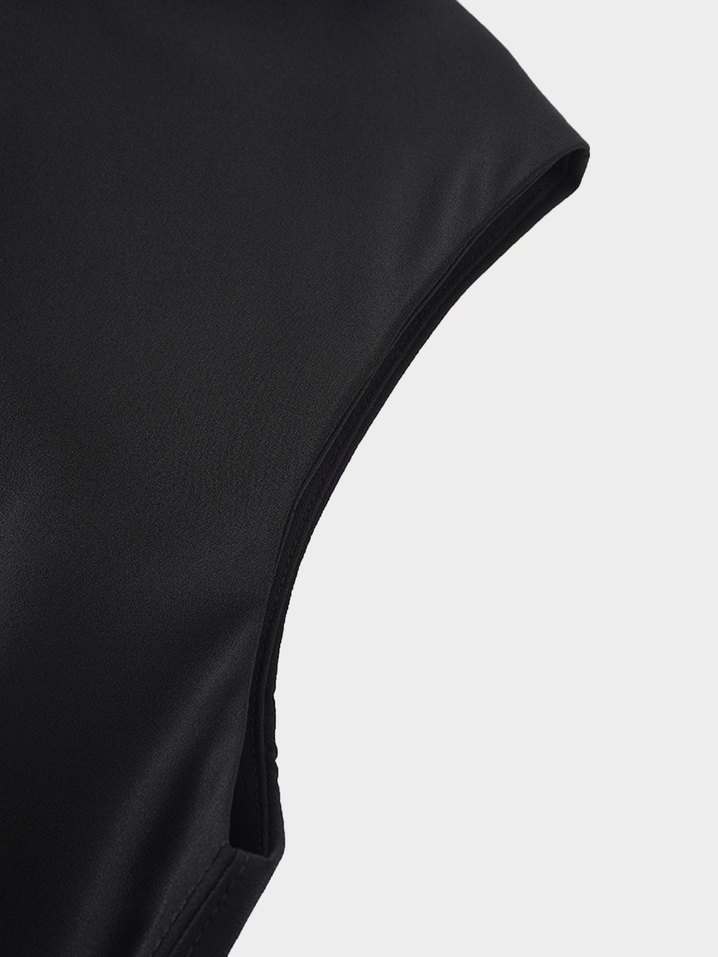 Crepe Slip Dress-Black-4