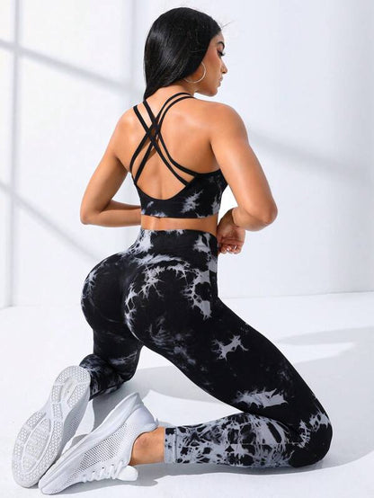 Tie Dye Criss Cross Active Set