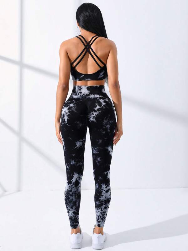 Tie Dye Criss Cross Active Set