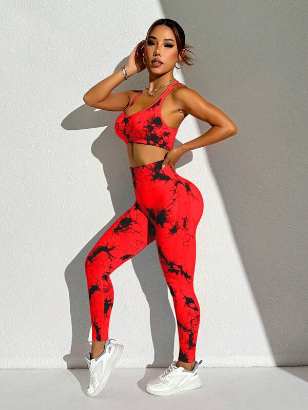 Tie Dye Criss Cross Active Set