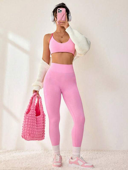 Seamless Colorblock Workout Set