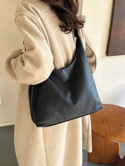 Solid Color Underarm Tote Bag
