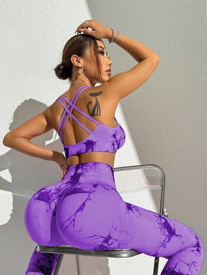 Tie Dye Criss Cross Active Set