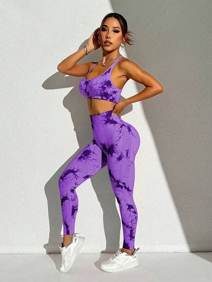 Tie Dye Criss Cross Active Set