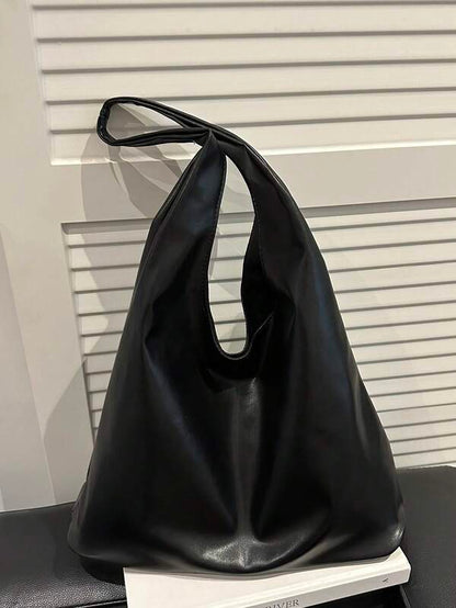 Solid Color Underarm Tote Bag