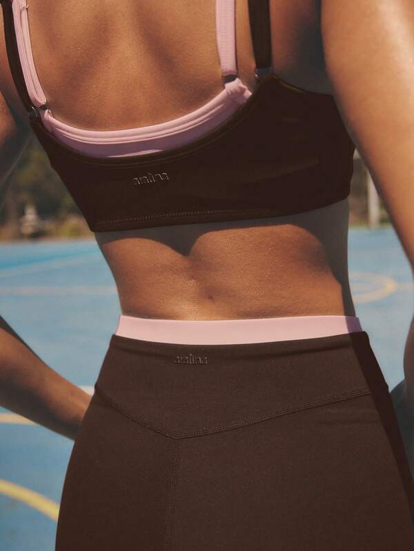 Contrast Crop Top & Shorts Set