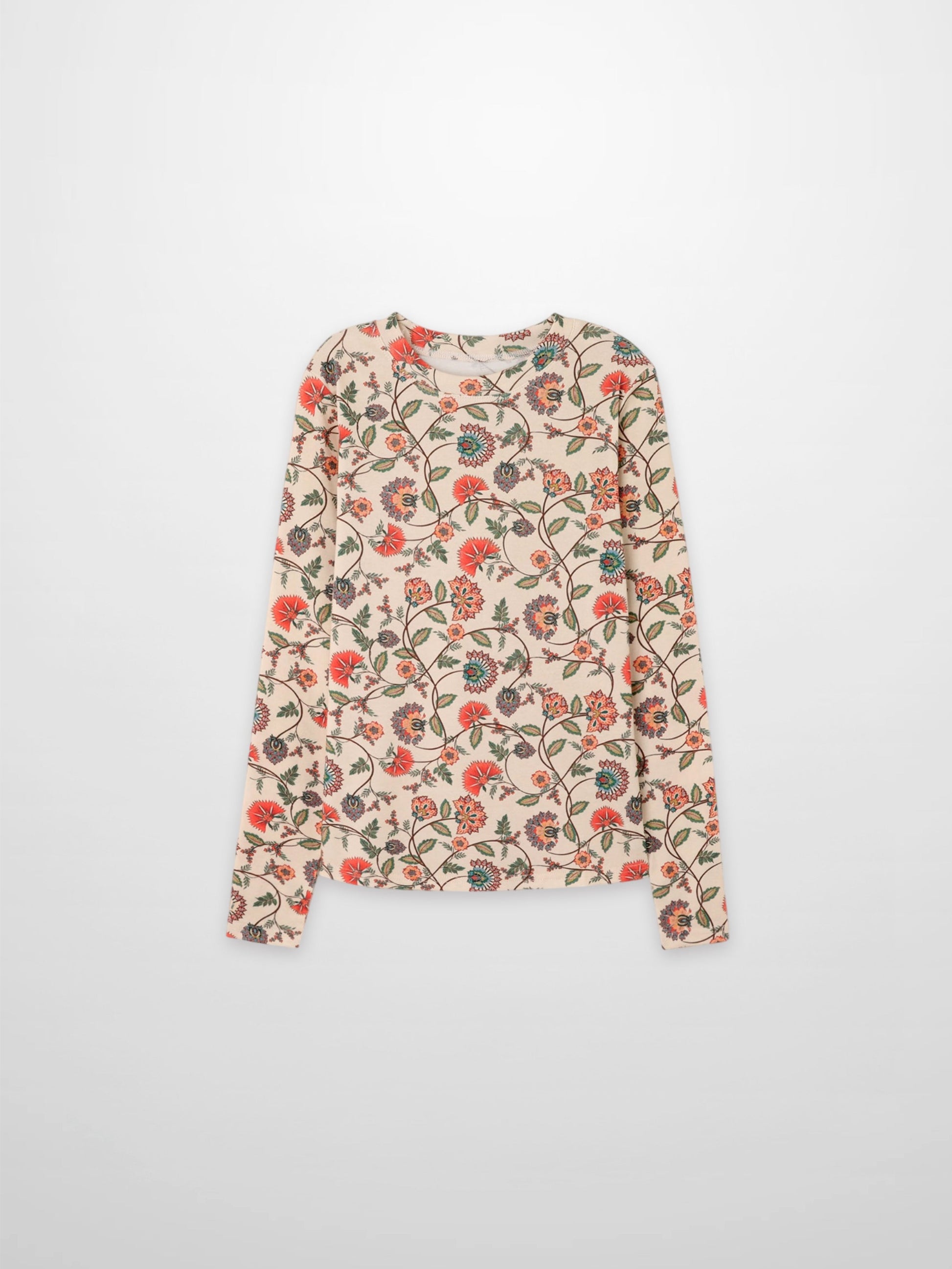 Basic Printed T-shirt-Paisley Floral-2
