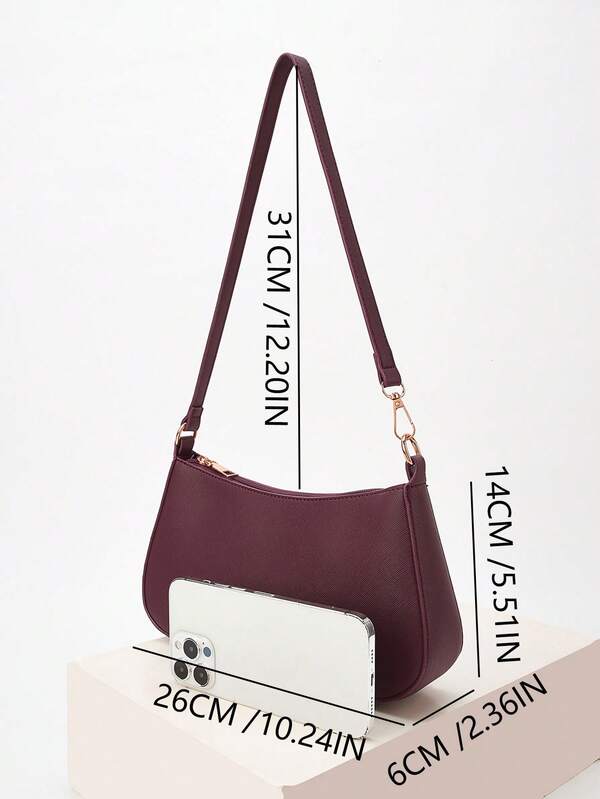 Underarm Single Strap Baguette Bag