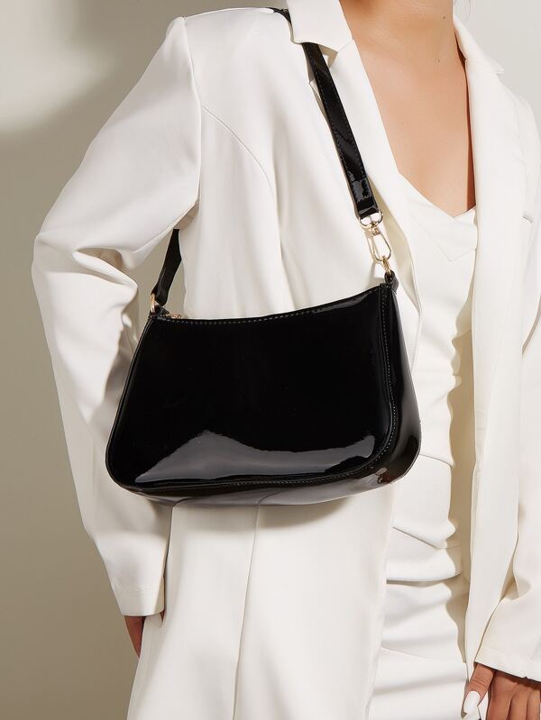 Underarm Single Strap Baguette Bag